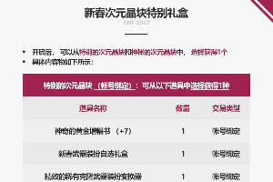 dnf虎年新春次元晶块可以兑换什么
