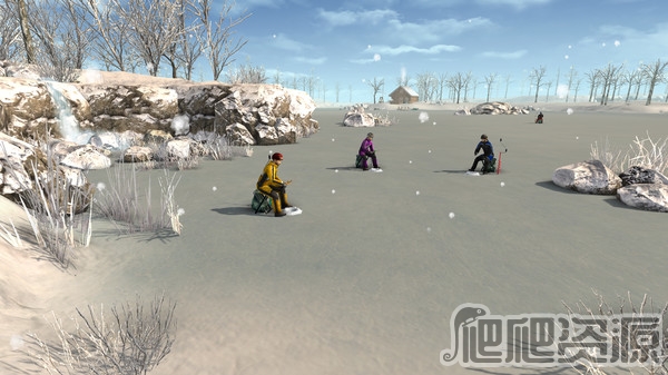 冰湖钓鱼
