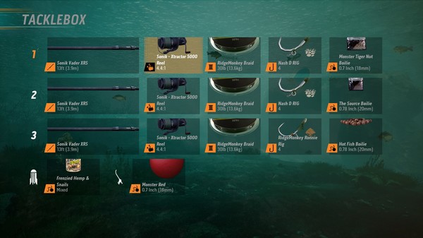 捕获物：鲤鱼和大鱼