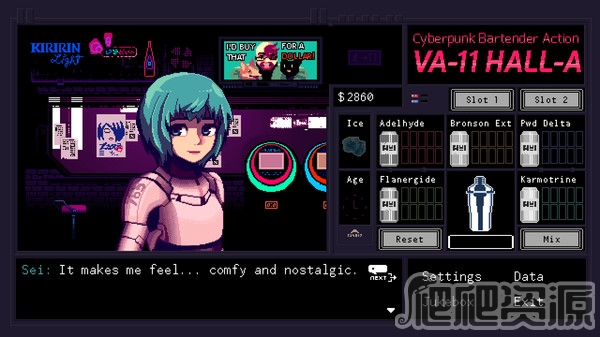 VA-11 Hall-A：赛博朋克酒保行动