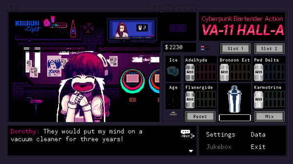 VA-11 Hall-A：赛博朋克酒保行动