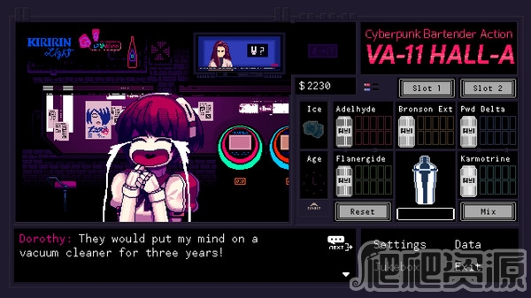 VA-11 Hall-A：赛博朋克酒保行动