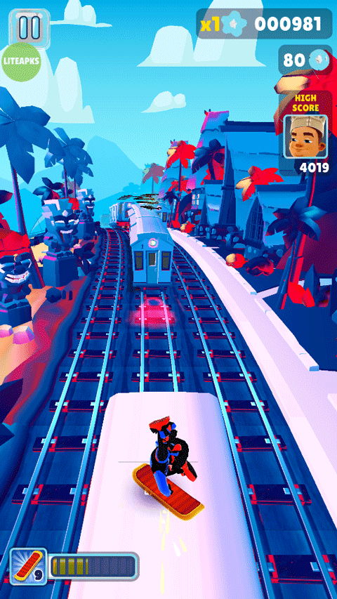 地铁跑酷根灿魔改夏威夷