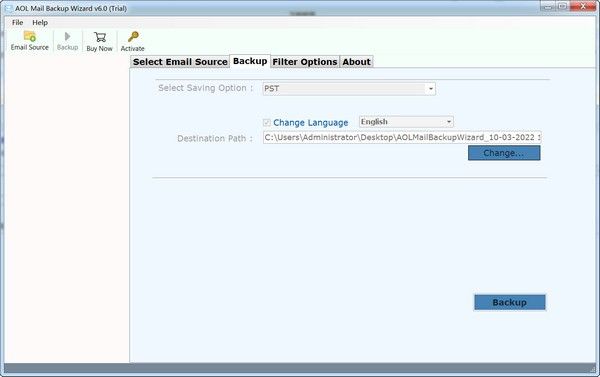 aol mail backup wizard