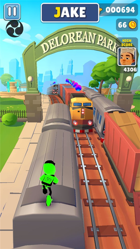 地铁跑酷彩色金币版