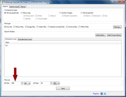 Orderprog Duplicate File Finder