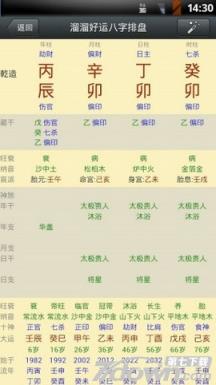 溜溜好运八字排盘