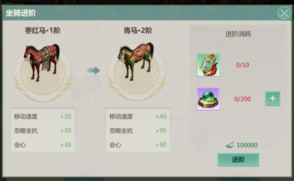 剑侠世界坐骑系统