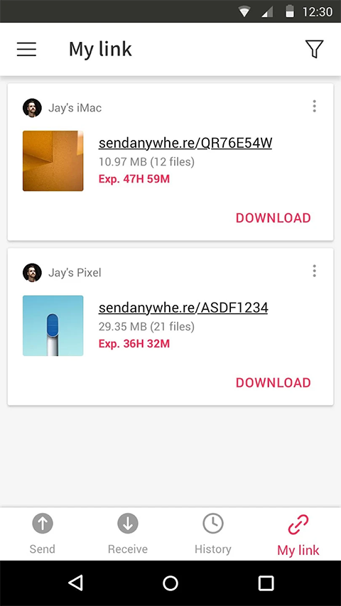 Send Anywhere(文件传输)