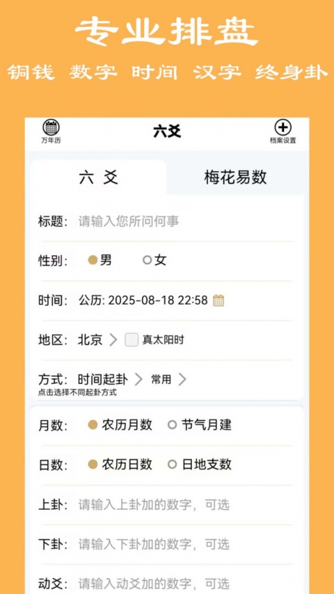 大师六爻排盘软件