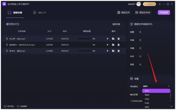 金舟音频人声分离软件绿色破解版