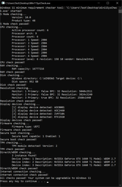 windows11syscheck升级检测工具