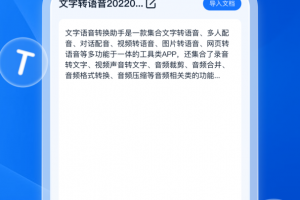 文字转语音助手