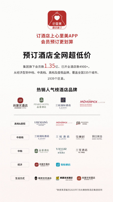 心里美酒店预订