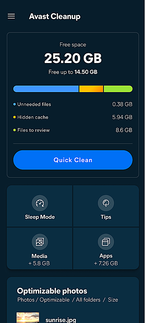 Avast Cleanup手机版