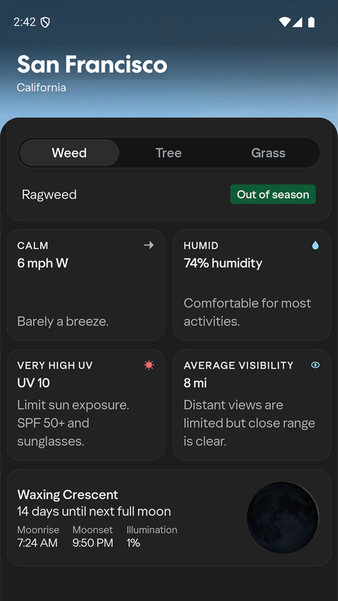 Yahoo天气预报app