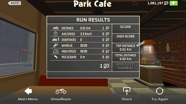 咖啡厅赛车手游戏