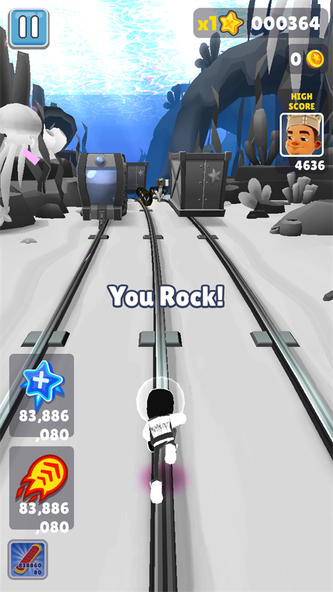 地铁跑酷超级黑白水下城定制版