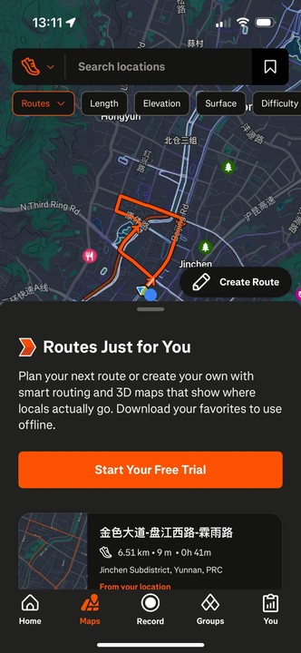 Strava骑行app