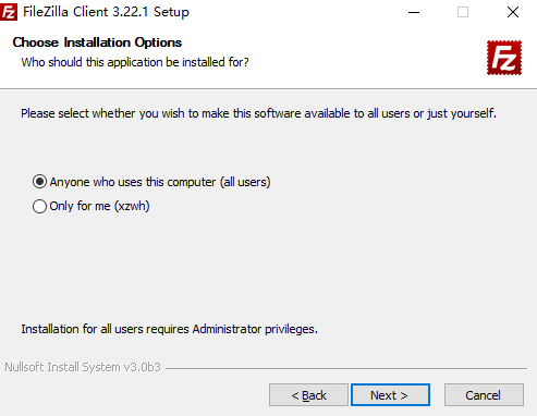 filezilla server