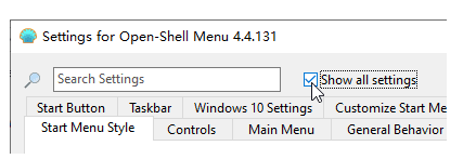 Open Shell Menu