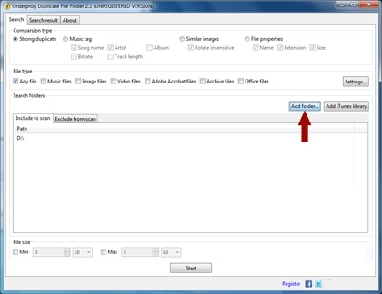 Orderprog Duplicate File Finder