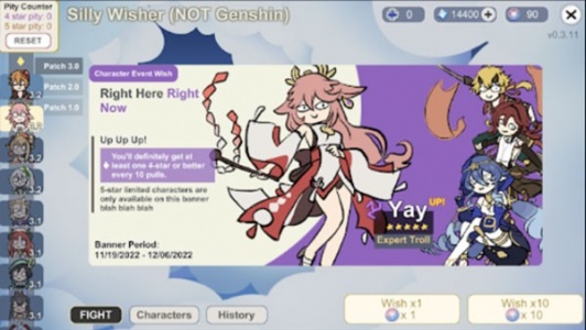 不是原神Silly Wisher中文版