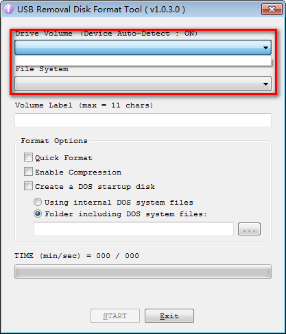 USB Removal Disk Format Tool