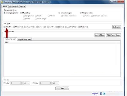 Orderprog Duplicate File Finder