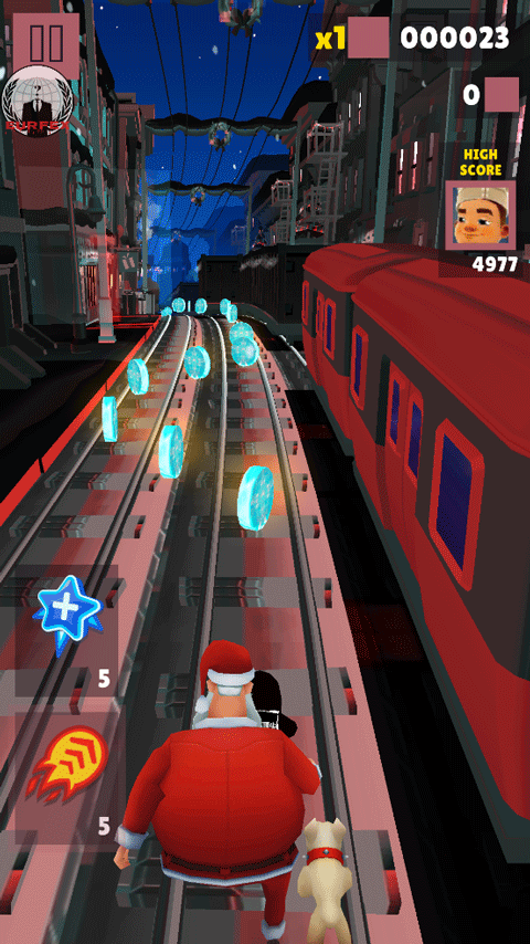 地铁跑酷暗红双旦版