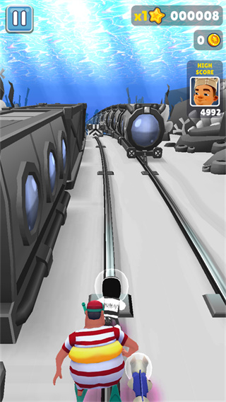 地铁跑酷超级黑白水下城定制版