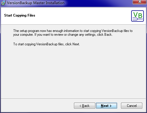 versionbackup master