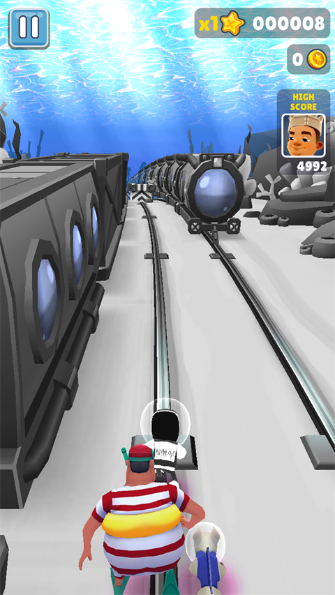 地铁跑酷超级黑白水下城定制版