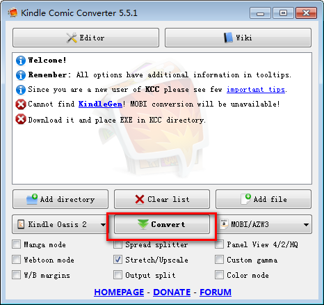 Kindle Comic Converter