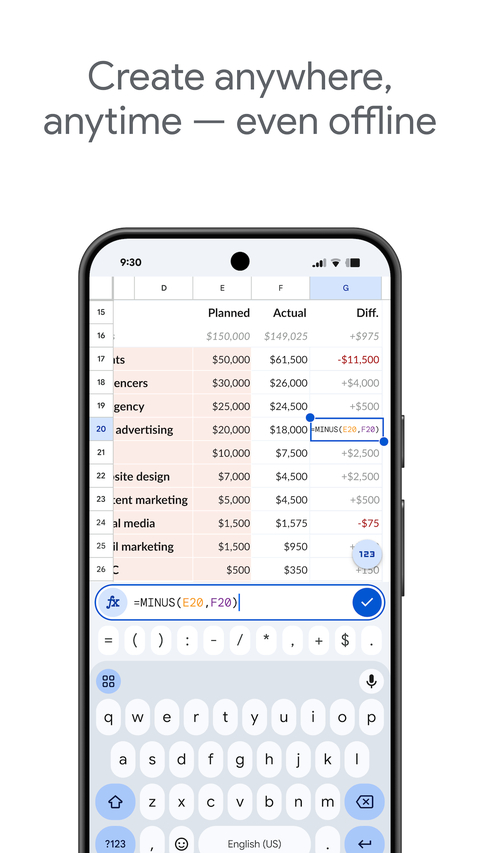 谷歌表格app