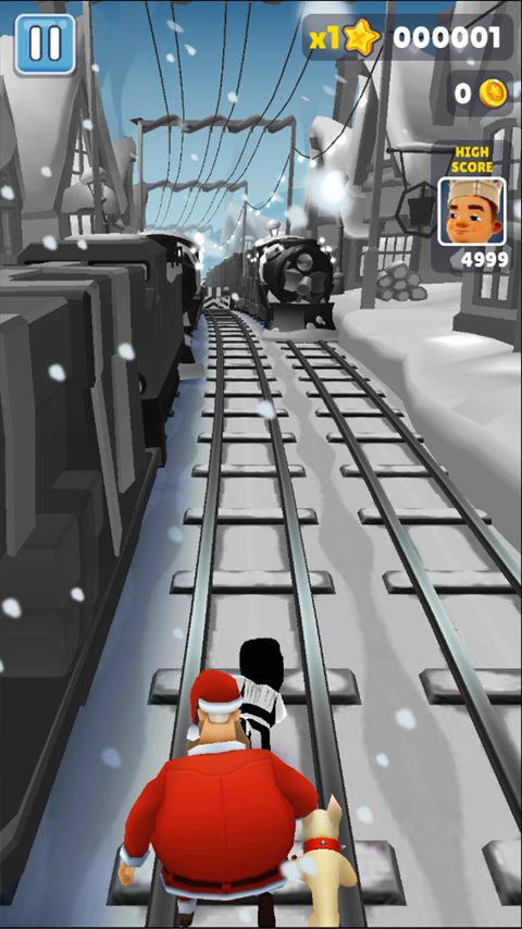 地铁跑酷黑白北极版
