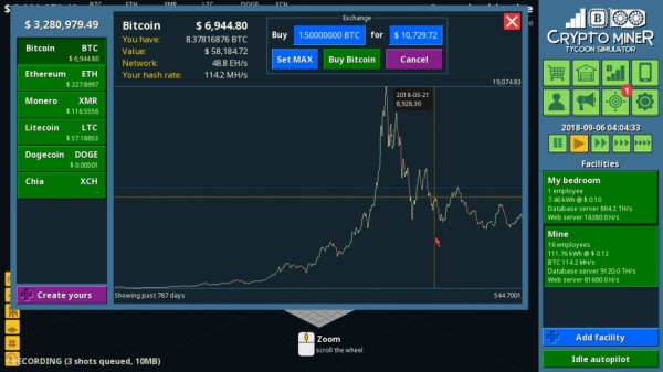 加密矿工大亨模拟器
