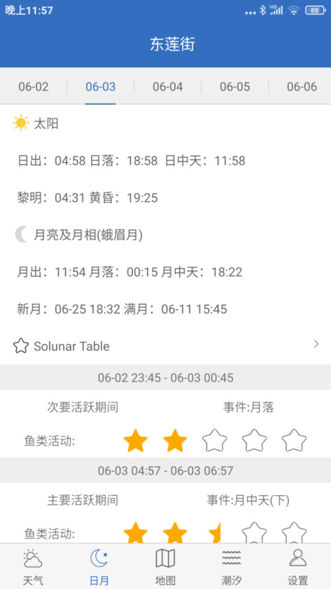 钓鱼天气app