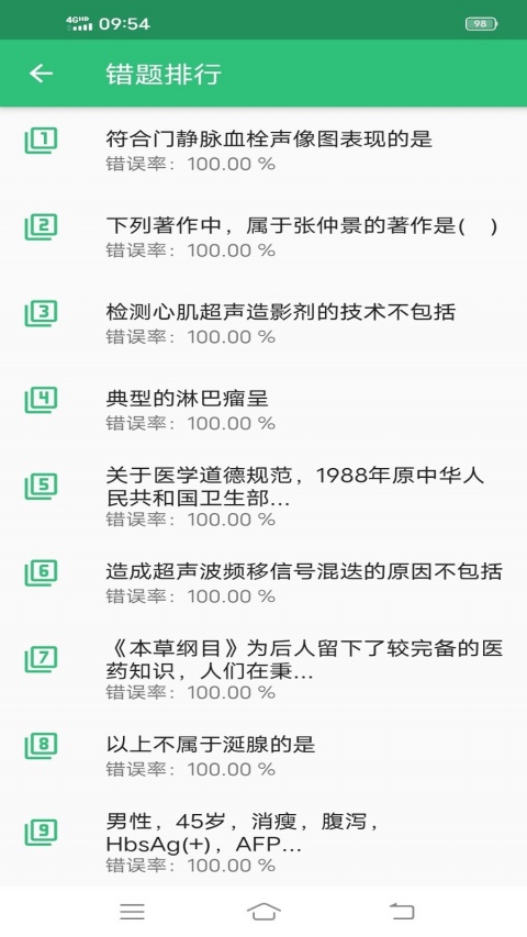 超声波医学主治医师题