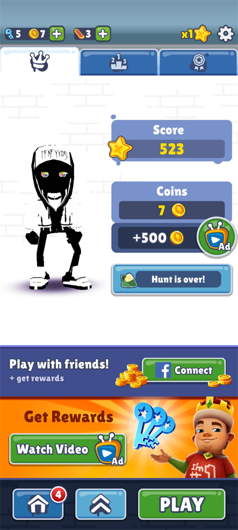 地铁跑酷南枫7.0黑白长安版