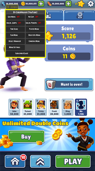 地铁跑酷变速版内置菜单可调速度版