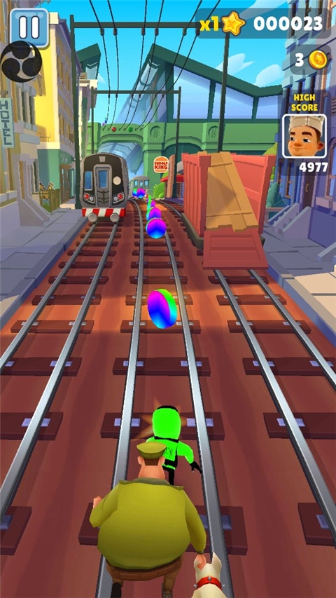 地铁跑酷彩色金币版
